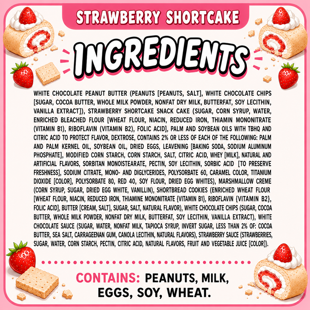 Strawberry Shortcake Dessert Peanut Butter
